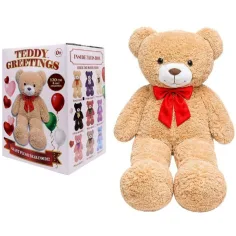 Teddy Greetings: Honey Hugs ursuleț de pluș alb în cutie de cadou 120cm