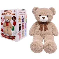 Teddy Greetings: Oat Cheer ursuleț de pluș alb în cutie de cadou 120cm