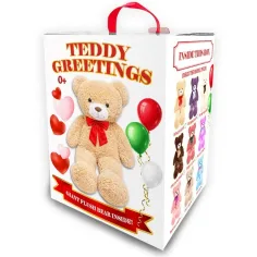 Teddy Greetings: Snow Wishes urs de pluș alb în cutie de cadou 120cm imaginea 2