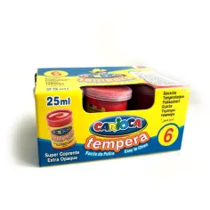 Tempera de culoarea roșie 6x35g - Carioca imaginea 2