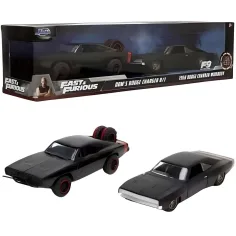 Fast & Furious: Dom Toretto Dodge Charger R/T 1970 & Dodge Charger Widebody 1968 mașină metalică 2 bucăți pachet 1/32 scală 13cm - Jada Toys
