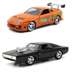 The Fast and the Furious: Twin Pack Dodge Charger R/T și Toyota Supra vehicule 1/32 - Simba Toys imaginea 2