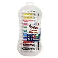 The Littlest: 12 bucăți tempera colorată cu pensulă