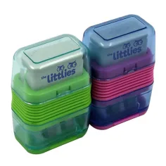 The Littlies: 2 găuri ascuțitor cu radieră în mai multe variante imaginea 2