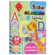 The Littlies: ABC caiet de colorat 24 pagini cu 50 de abțibild A4