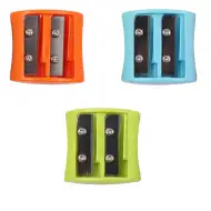 The Littlies: Ascuțitoare din plastic cu 2 găuri în mai multe versiuni