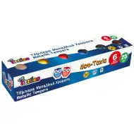 The Littlies: Metal 6 bucăți set tempera 25ml