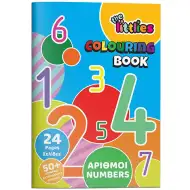 The Littlies: Numere caiet de colorat 24 pagini cu 50 de abțibild A4