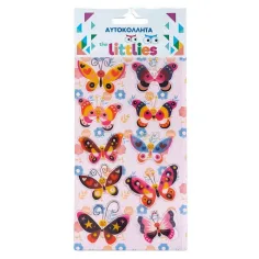 The Littlies: Set de autocolante puf 3D cu model de fluture pe foaie de 10x22cm