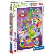 Timp de poveste Supercolor sclipici-puzzle 104 bucăți - Clementoni