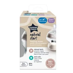 Tommee Tippee: Closer To Nature sticlă de supt transparentă 150ml (0 luni+)