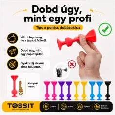 Tossit Family Pack – Roz, Violet, Albastru, Galben darts cu ventuză joc de societate imaginea 4