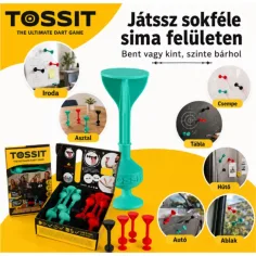 Tossit Starter Pack roșu-turcoaz silicon cu discuri adezive joc de societate imaginea 5