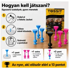 Tossit Starter Pack roz-bleu cu discuri de silicon adezive joc de societate imaginea 3