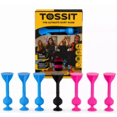 Tossit Starter Pack roz-bleu cu discuri de silicon adezive joc de societate