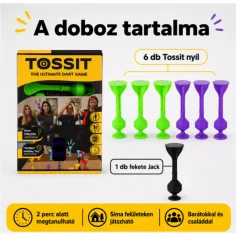 Tossit Starter Pack violet-verde joc de societate cu discuri de silicon adezive imaginea 2