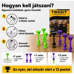 Tossit Starter Pack violet-verde joc de societate cu discuri de silicon adezive imaginea 3