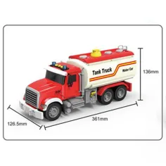 ToyStar vehicul transport de combustibil culoarea roșie cu efecte de sunete și lumini 36cm imaginea 3