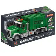 ToyStar vehicul transport gunoi culoare verde cu efecte de sunete și lumini 42cm