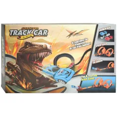 Track Car: Dinozaur Set pistă de curse cu 2 bucle de 360 de grade și 2 mașini 1/64 imaginea 2