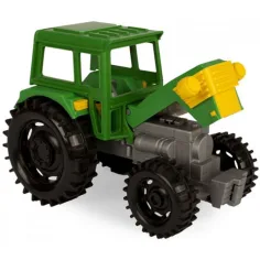 Tractor verde cu remorcă și cal 38cm - Wader imaginea 3