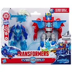 Transformers Cyberworld: Eroi ai mării deschise Valul Energon Optimus Prime și Mirage – Hasbro