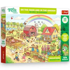 Treflik La fermă și în grădină puzzle educativ de 104 piese - Trefl
