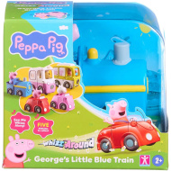 Trenulețul albastru mic al lui George Peppa Purceluș care se învârte