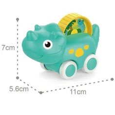 Triceratops dinozaur vehicul baby 11cm imaginea 2