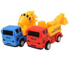 Truck Working: 7 bucăți set de jucării de construcție cu mașini, vehicule și accesorii imaginea 4