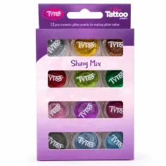 Tytoo: Shiny Mix – Set de sclipici strălucitor de 12 bucăți