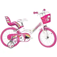 Unicorn bicicletă alb-roz mărimea 14