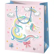Unicorn design pungă cadou dimensiune uriașă 33x15x44,5cm