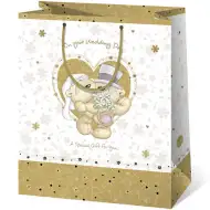 Ursuleț pungă cadou de nuntă dimensiune gigantică 40x56x20cm