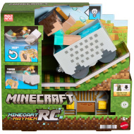Vagonetă de mină Minecraft cu telecomandă RC și figură Steve – Mattel