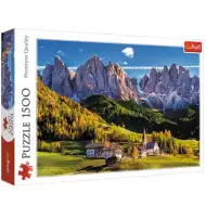 Val di Funes, Dolomites - Italia 1500 bucăți puzzle - Trefl