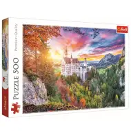 Vedere asupra Castelului Neuschwanstein 500 bucăți puzzle - Trefl
