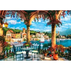 Vedere la lacul Como 1000 de piese HQC puzzle - Clementoni imaginea 2