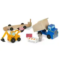 Vehicule de construcţii set lemn - Melissa &amp; Doug