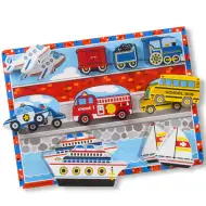 Vehicule puzzle din lemn cu 9 elemente - Melissa &amp; Doug