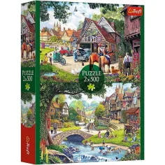 Viață idilică puzzle 2x500buc - Trefl
