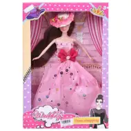 Wedding: Păpușă de modă nuntă în rochie de bal și pălărie 28cm