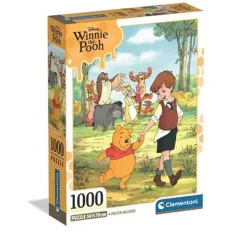 Winnie de Pluș și prietenii 1000 de piese puzzle cu poster - Clementoni
