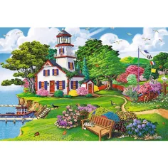 Wood Craft: Port de vară lemn puzzle 500+1 bucăți - Trefl imaginea 3