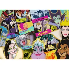 Wood Craft: Răucătorii Disney 1000 bucăți puzzle - Trefl imaginea 3