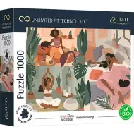 Yoga, Cats, Coffee Hello dimineață 1000 bucăți UFT puzzle - Trefl