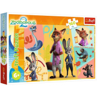 Zootropolis 2 Personaje vesele puzzle 160 piese - Trefl