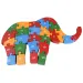 ABC - 123 elefant pe puzzle educativ din lemn