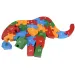 ABC - 123 elefant pe puzzle educativ din lemn