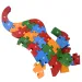 ABC - 123 elefant pe puzzle educativ din lemn